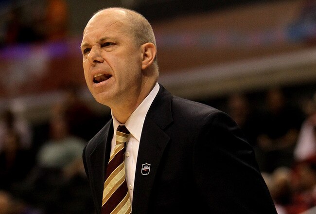 LOS ANGELES - MARCH 11: Head coach Herb Sendek of the Arizona State Sun Devils complains to the referees in the game with the Stanford Cardinal during the quarterfinals of the Pac-10 Basketball Tournament at Staples Center on March 11, 2010 in Los Angeles, California.   (Photo by Stephen Dunn/Getty Images)