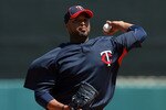 JUPITER, FL - MARCH 15:  Starting pitcher Francisco Liriano #47 of the Minnesota Twins pitches against the Florida Marlins at Roger Dean Stadium on March 15, 2010 in Jupiter, Florida. The Marlins defeated the Twins 5-4.  (Photo by Doug Benc/Getty Images)
