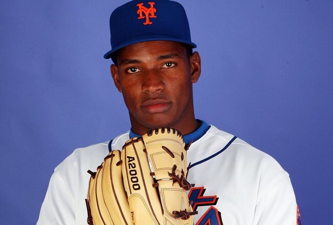PORT ST. LUCIE, FL - FEBRUARY 27:  Pitcher Jenrry Mejia #76 of the New York Mets poses during photo day at Tradition Field on February 27, 2010 in Port St. Lucie, Florida.  (Photo by Doug Benc/Getty Images)