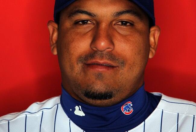 MESA, AZ - MARCH 01:  Carlos Zambrano of the Chicago Cubs poses for a photo during Spring Training Media Photo Day at Fitch Park on March 1, 2010 in Mesa, Arizona.  (Photo by Ronald Martinez/Getty Images)