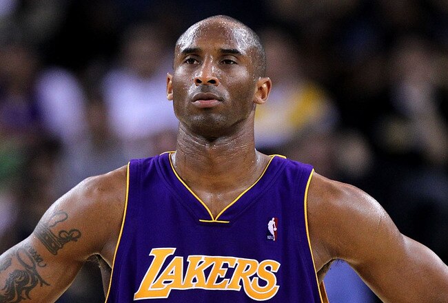 OAKLAND, CA - MARCH 15:  Kobe Bryant #24 of the Los Angeles Lakers looks on against the Golden State Warriors during an NBA game at Oracle Arena on March 15, 2010 in Oakland, California. NOTE TO USER: User expressly acknowledges and agrees that, by downloading and/or using this Photograph, user is consenting to the terms and conditions of the Getty Images License Agreement.  (Photo by Jed Jacobsohn/Getty Images)