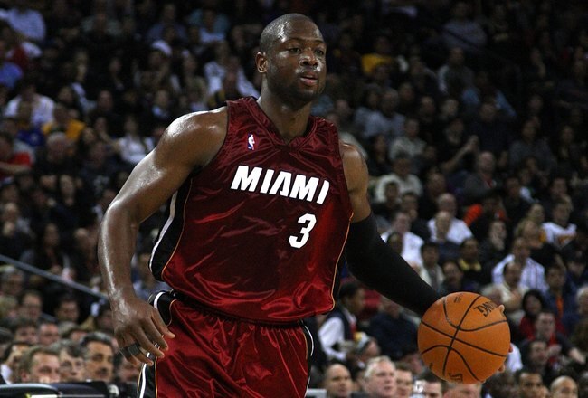 OAKLAND, CA - JANUARY 13:  Dwayne Wade #3 of the Miami Heat in action against the Golden State Warriors during an NBA game at Oracle Arena at Oracle Arena on January 13, 2010 in Oakland, California.  NOTE TO USER: User expressly acknowledges and agrees that, by downloading and/or using this Photograph, user is consenting to the terms and conditions of the Getty Images License Agreement.  (Photo by Jed Jacobsohn/Getty Images)