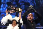 NEW YORK - APRIL 28:  Sherri Shepherd holds up the U.S. title belt after M.V.P. defeated Dolph Ziggler during a match at WWE SmackDown at Madison Square Garden on April 28, 2009 in New York City.  (Photo by George Napolitano/Getty Images)