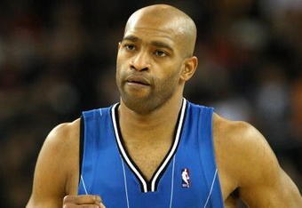OAKLAND, CA - DECEMBER 05: Vince Carter #15 of the Orlando Magic celebrates against the Golden State Warriors during an NBA game at Oracle Arena on December 5, 2009 in Oakland, California. NOTE TO USER: User expressly acknowledges and agrees that, by downloading and/or using this Photograph, user is consenting to the terms and conditions of the Getty Images License Agreement. (Photo by Jed Jacobsohn/Getty Images)
