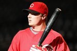 PHOENIX - MAY 12:  Jay Bruce #32 of the Cincinnati Reds warms up before the major league baseball game against the Arizona Diamondbacks at Chase Field on May 12, 2009 in Phoenix, Arizona. The Reds defeated the Diamondbacks 3-1.  (Photo by Christian Petersen/Getty Images)