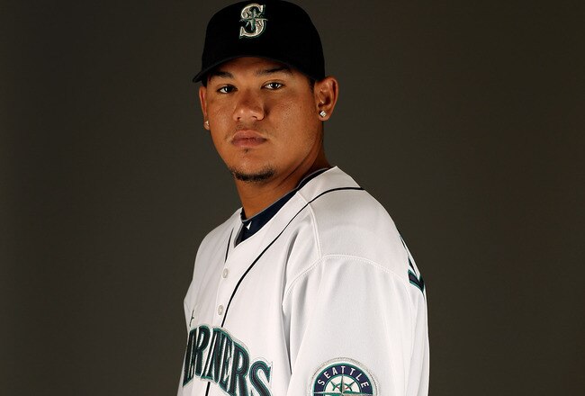 PEORIA, AZ - FEBRUARY 25:  Felix Hernandez of the Seattle Mariners poses during photo media day at the Mariners spring training complex on February 25, 2010 in Peoria, Arizona.  (Photo by Ezra Shaw/Getty Images)