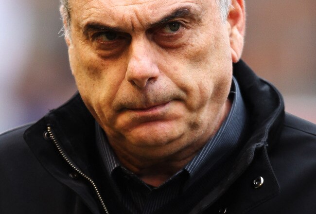 BURNLEY, ENGLAND - FEBRUARY 27:  Portsmouth Manager Avram Grant looks on prior to the Barclays Premier League match between Burnley and Portsmouth at Turf Moor on February 27, 2010 in Burnley, England.  (Photo by Bryn Lennon/Getty Images)