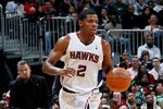 ATLANTA - JANUARY 29: Joe Johnson #2 of the Atlanta Hawks against the Boston Celtics at Philips Arena on January 29, 2010 in Atlanta, Georgia.  NOTE TO USER: User expressly acknowledges and agrees that, by downloading and/or using this Photograph, User is consenting to the terms and conditions of the Getty Images License Agreement.  (Photo by Kevin C. Cox/Getty Images)