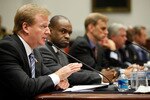 WASHINGTON - OCTOBER 28:  National Football League Commissioner Roger Goodell (L) testifies with others before the House Judiciary Committee about football brain injuries on Captiol Hill October 28, 2009 in Washington, DC. A recent NFL study of retired players suggested that N.F.L. retirees ages 60 to 89 are experiencing moderate to severe dementia at several times the national rate.  (Photo by Chip Somodevilla/Getty Images)