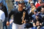 TAMPA, FL - MARCH 5: Designated hitter Jorge Posada #20 of the New York Yankees bats against the Tampa Bay Rays March 5, 2010 at the George M. Steinbrenner  Field in Tampa, Florida. (Photo by Al Messerschmidt/Getty Images) 