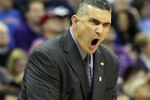 KANSAS CITY, MO - MARCH 12:  Head coach Frank Martin of the Kansas State Wildcats reacts from the bench during the semifinals of the 2010 Phillips 66 Big 12 Men's Basketball Tournament against the Baylor Bears at the Sprint Center on March 12, 2010 in Kansas City, Missouri.  (Photo by Jamie Squire/Getty Images)