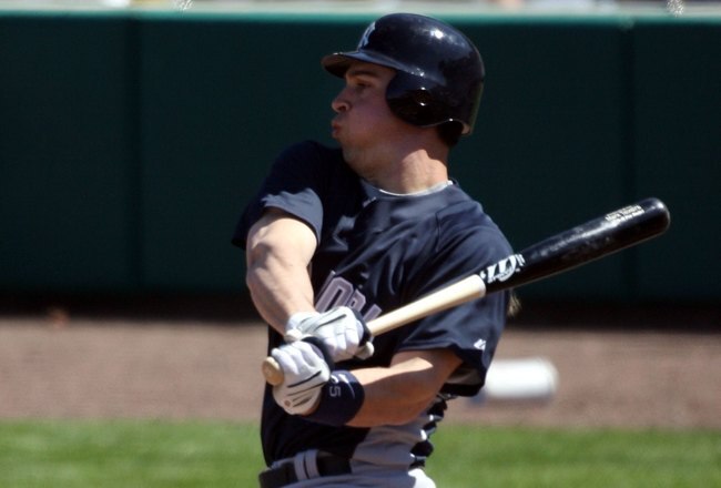 FORT MYERS, FL - MARCH 07:  Mark Teixeira #25 of the New York Yankees bats against the Minnesota Twins at Lee County Sports Complex on March 7, 2010 in Fort Myers, Florida.  (Photo by Marc Serota/Getty Images)