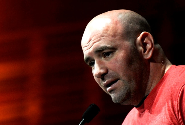 NEW YORK - MARCH 24:  Dana White, president of the UFC, speaks at a press conference for UFC 111 at Radio City Music Hall on March 24, 2010 in New York City.  (Photo by Jeff Zelevansky/Getty Images)