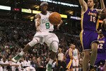 BOSTON - JANUARY 31:  Rajon Rondo #9 of the Boston Celtics gets by Pau Gasol #16 of the Los Angeles Lakers at the TD Garden on January 31, 2010 in Boston, Massachusetts.  NOTE TO USER: User expressly acknowledges and agrees that, by downloading and or using this photograph, User is consenting to the terms and conditions of the Getty Images License Agreement. (Photo by Jim Rogash /Getty Images)