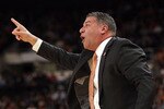 PROVIDENCE, RI - MARCH 18:  Head coach Bruce Pearl of the Tennessee Volunteers directs his players in the first half against the San Diego State Aztecs during the first round of the 2010 NCAA men's basketball tournament on March 18, 2010 at the Dunkin Donuts Arena in Providence, Rhode Island.  (Photo by Elsa/Getty Images)