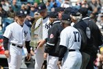 TAMPA, FL - MARCH 3: Infielder Derek Jeter #2 of the New York Yankees holds the World Series championship trophy before play  against the Pittsburgh Pirates on March 3, 2010 at the George M. Steinbrenner  Field in Tampa, Florida. (Photo by Al Messerschmidt/Getty Images) 