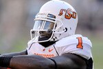 AUSTIN, TX - OCTOBER 25:  Wide receiver Dez Bryant #1 of the Oklahoma State Cowboys reacts after 24-28 loss against the Texas Longhorns at Texas Memorial Stadium on October 25, 2008 in Austin, Texas.  (Photo by Ronald Martinez/Getty Images)