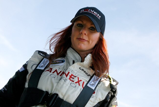 LEBANON, TN - APRIL 02:  Jennifer Jo Cobb, driver of the #10 driverboutique.com Ford, looks on during practice for the NASCAR Camping World Truck Series Nashville 200 at Nashville Superspeedway on April 2, 2010 in Lebanon, Tennessee.  (Photo by Jason Smith/Getty Images for NASCAR)