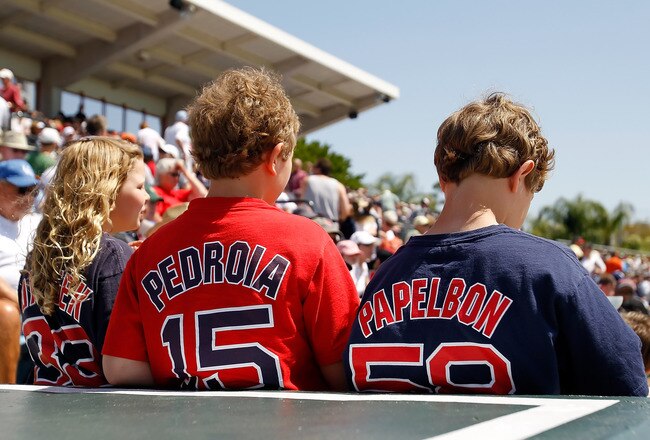 SARASOTA, FL - MARCH 27:  Fans of the Boston Red Sox enjoy the game against the Baltimore Orioles during a Grapefruit League Spring Training Game at Ed Smith Stadium on March 27, 2010 in Sarasota, Florida.  (Photo by J. Meric/Getty Images)