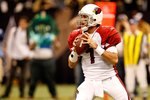 NEW ORLEANS - JANUARY 16:  Quarterback Matt Leinart #7 of the Arizona Cardinals looks to pass against the New Orleans Saints during the NFC Divisional Playoff Game at Louisana Superdome on January 16, 2010 in New Orleans, Louisiana. The Saints won 45-14.  (Photo by Ronald Martinez/Getty Images)