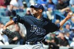 TAMPA, FL - MARCH 5: Pitcher David Price #14 of the Tampa Bay Rays starts against the New York Yankees March 5, 2010 at the George M. Steinbrenner  Field in Tampa, Florida. (Photo by Al Messerschmidt/Getty Images)