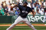 BRADENTON, FL - MARCH 14:  Pitcher C.C. Sabathia #52 of the New York Yankees pitches against the Pittsburgh Pirates during a Grapefruit League Spring Training Game at McKechnie Field on March 14, 2010 in Bradenton, Florida.  (Photo by J. Meric/Getty Images)