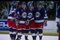 14 Apr 1996:  The Winnipeg Jets celebrate during a game against the Anaheim Mighty Ducks at Arrowhead Pond in Anaheim, California.  The Ducks won the game, 5-2. Mandatory Credit: Glenn Cratty  /Allsport