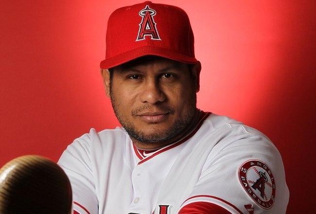 TEMPE, AZ - FEBRUARY 25:  Bobby Abreu of the Los Angeles Angels of Anaheim poses during media photo day at Tempe Diablo Stadium on February 25, 2010 in Tempe, Arizona.  (Photo by Jed Jacobsohn/Getty Images)