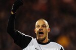LONDON, ENGLAND - APRIL 01:  Bobby Zamora of Fulham calls for the ball during the UEFA Europa League quarter final first leg match between Fulham and Vfl Wolfsburg at Craven Cottage on April 1, 2010 in London, England.  (Photo by Mike Hewitt/Getty Images)