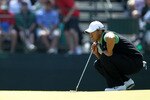 AUGUSTA, GA - APRIL 09:  Tiger Woods waits on the 15th green during the second round of the 2010 Masters Tournament at Augusta National Golf Club on April 9, 2010 in Augusta, Georgia.  (Photo by Jamie Squire/Getty Images)