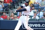 ATLANTA - APRIL 5: Jason Heyward #22 of the Atlanta Braves hits against the Chicago Cubs during Opening Day at Turner Field on April 5, 2010 in Atlanta, Georgia. (Photo by Scott Cunningham/Getty Images)