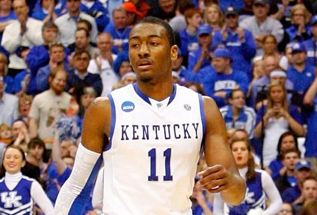 SYRACUSE, NY - MARCH 27:  John Wall #11 of the Kentucky Wildcats stands on court against the West Virginia Mountaineers during the east regional final of the 2010 NCAA men's basketball tournament at the Carrier Dome on March 27, 2010 in Syracuse, New York.  (Photo by Chris Chambers/Getty Images)