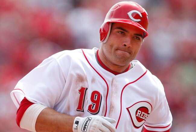 CINCINNATI, OH - APRIL 5: Joey Votto #19 of the Cincinnati Reds rounds the bases after hitting a home run in the fourth inning against the St. Louis Cardinals at Great American Ballpark on March 5, 2010 in Cincinnati, Ohio. The Cardinals defeated the Reds 11-6. (Photo by Joe Robbins/Getty Images)