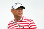 HUMBLE, TX - APRIL 1: Davis Love III watches his tee shot on the second hole during the first round of the Shell Houston Open at Redstone Golf Club on April 1, 2010 in Humble, Texas. (Photo by Hunter Martin/Getty Images)