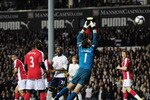 LONDON, ENGLAND - APRIL 14:  Danny Rose of Tottenham Hotspur (unseen) scores on his Premier League past goalkeeper Manuel Almunia of Arsenal during the Barclays Premier League match between Tottenham Hotspur and Arsenal at White Hart Lane on April 14, 2010 in London, England.  (Photo by Shaun Botterill/Getty Images)