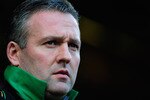 NORWICH, UNITED KINGDOM - JANUARY 09:  Norwich City manager Paul Lambert looks on during the Coca Cola League One match between Norwich City and Exeter City at Carrow Road on January 9 , 2010 in Norwich, England.  (Photo by Jamie McDonald/Getty Images)