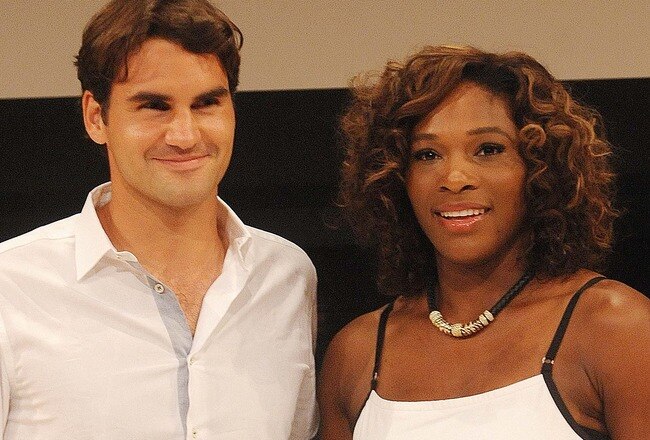 NEW YORK - AUGUST 27: Roger Federer and Serena Williams attend the 2009 US Open Draw Presentation at the New York Times Center on August 27, 2009 in New York City. (Photo by Brad Barket/Getty Images)