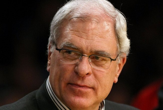 LOS ANGELES, CA - JANUARY 15:  Head coach Phil Jackson of the Los Angeles Lakers sits on the bench during the game against the Los Angeles Clippers on January 15, 2010 at Staples Center in Los Angeles, California. The Lakers won 126-86. NOTE TO USER: User expressly acknowledges and agrees that, by downloading and/or using this Photograph, user is consenting to the terms and conditions of the Getty Images License Agreement.  (Photo by Stephen Dunn/Getty Images)