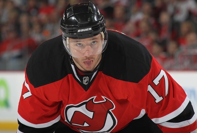 NEWARK, NJ - APRIL 14:  Ilya Kovalchuk #17 of the New Jersey Devils skates against the Philadelphia Flyers in Game One of the Eastern Conference Quarterfinals during the 2010 NHL Stanley Cup Playoffs at the Prudential Center on April 14, 2010 in Newark, New Jersey.  (Photo by Bruce Bennett/Getty Images)