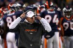 DENVER - JANUARY 03: Head coach Josh McDaniels of the Denver Broncos leads his team against the Kansas City Chiefs at Invesco Field at Mile High on January 3, 2010 in Denver, Colorado. (Photo by Doug Pensinger/Getty Images)