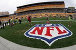 PITTSBURGH - SEPTEMBER 07:  An NFL logo on the sidelines during a game between the Pittsburgh Steelers and the Houston Texans on September 7, 2008 at Heinz Field in Pittsburgh, Pennsylvania.  (Photo by Ronald Martinez/Getty Images)