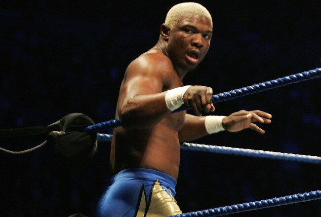 SYDNEY, AUSTRALIA - JUNE 15:  Shelton Benjamin looks on from the corner during WWE Smackdown at Acer Arena on June 15, 2008 in Sydney, Australia.  (Photo by Gaye Gerard/Getty Images)