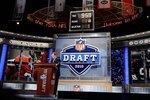 NEW YORK - APRIL 22:  NFL Commissioner Roer Goodell stands at the podium on stage during the first round of the 2010 NFL Draft at Radio City Music Hall on April 22, 2010 in New York City.  (Photo by Jeff Zelevansky/Getty Images)