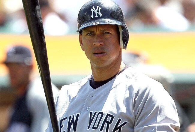 OAKLAND, CA - APRIL 22:  Alex Rodriguez #13 of the New York Yankees prepares to bat in the fourth inning against the Oakland Athletics at the Oakland-Alameda County Coliseum on April 22, 2010 in Oakland, California. The Athletics defeated the Yankees 4-2.  (Photo by Justin Sullivan/Getty Images)