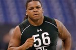 INDIANAPOLIS, IN - MARCH 1: Defensive lineman Torrell Troup of Central Florida runs the 40 yard dash during the NFL Scouting Combine presented by Under Armour at Lucas Oil Stadium on March 1, 2010 in Indianapolis, Indiana. (Photo by Scott Boehm/Getty Images)