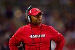 ST. LOUIS - JANUARY 3:  Head coach Mike Singletary of the San Francisco 49ers watches on the sidelines during the game against the St. Louis Rams at the Edward Jones Dome on January 3, 2010 in St. Louis, Missouri.  The 49ers beat the Rams 28-6.  (Photo by Dilip Vishwanat/Getty Images)