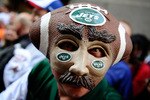 NEW YORK - APRIL 22:  New York Jets fan Joe Legotti of Lindenhurst, Long Island attends the 2010 NFL Draft at Radio City Music Hall on April 22, 2010 in New York City.  (Photo by Jeff Zelevansky/Getty Images)