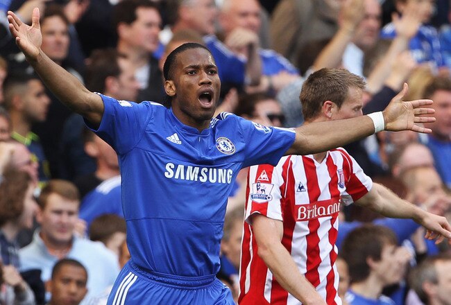 LONDON, ENGLAND - APRIL 25:  Didier Drogba of Chelsea appeals during the Barclays Premier League match between Chelsea and Stoke City at Stamford Bridge on April 25, 2010 in London, England.  (Photo by Phil Cole/Getty Images)