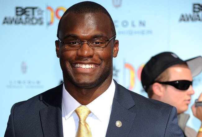 LOS ANGELES, CA - JUNE 28: Athlete Myron Rolle arrives at the 2009 BET Awards held at the Shrine Auditorium on June 28, 2009 in Los Angeles, California.  (Photo by Frazer Harrison/Getty Images)