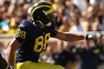 ANN ARBOR, MI - SEPTEMBER 19:  Linebacker Craig Roh #88 of the Michigan Wolverines celebragtes a sack against the Eastern Michigan Eagles at Michigan Stadium on September 19, 2009 in Ann Arbor, Michigan.  Michigan won 45-17.  (Photo by Stephen Dunn/Getty Images)